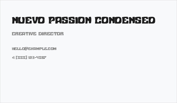 Nuevo Passion Condensed Business Card