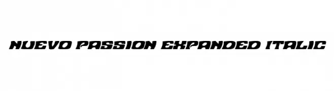 Nuevo Passion Expanded Italic  Frei Schriftart Herunterladen