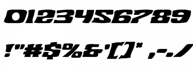 Nuevo Passion Expanded Italic Font OTHER CHARS