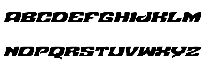 Nuevo Passion Expanded Italic Font LOWERCASE