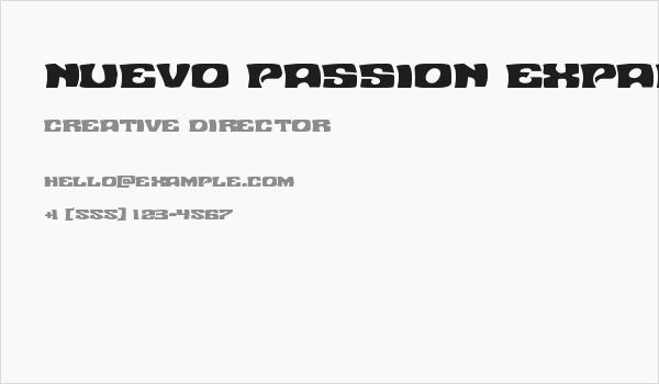 Nuevo Passion Expanded Business Card