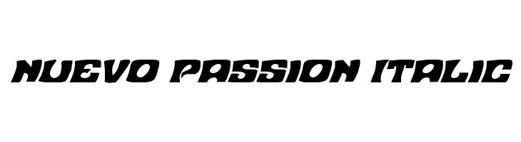 Nuevo Passion Italic Font
