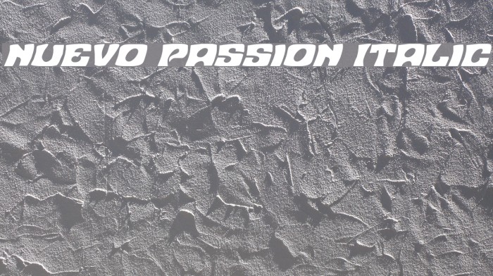 Nuevo Passion Italic Font examples