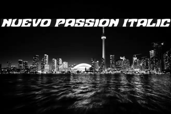 Nuevo Passion Italic Font examples