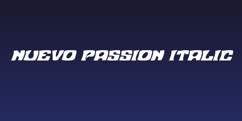 Nuevo Passion Italic Social Header