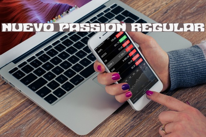 Nuevo Passion Regular Font examples