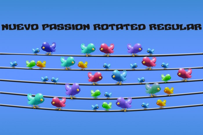 Nuevo Passion Rotated Regular Font examples