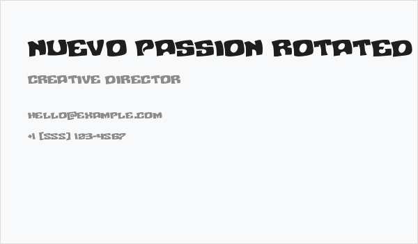 Nuevo Passion Rotated Regular Business Card