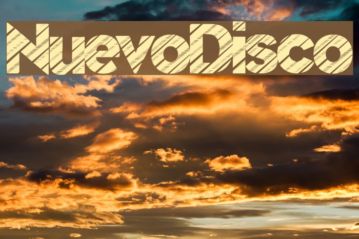 NuevoDisco Font examples