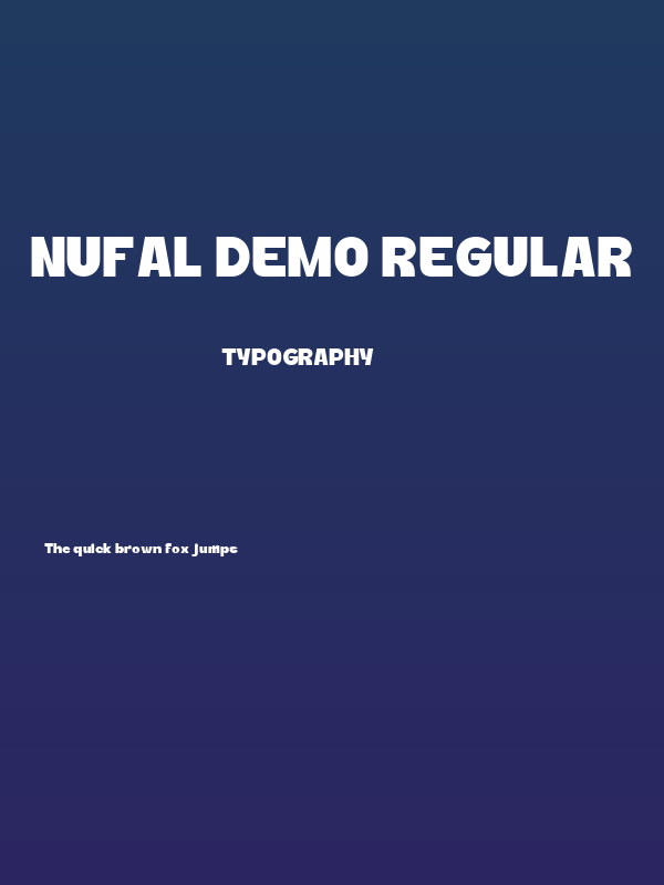 Nufal Demo Regular Poster