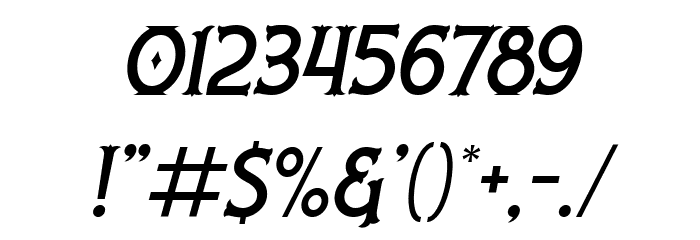 Nufced DEMO Italic Font OTHER CHARS