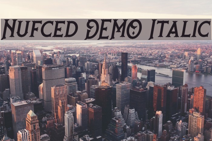 Nufced DEMO Italic Font examples