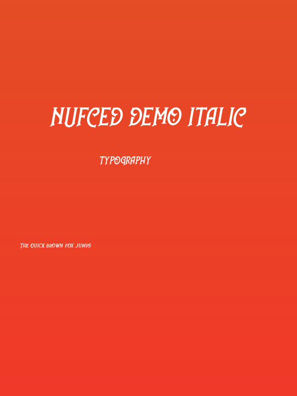 Nufced DEMO Italic Poster