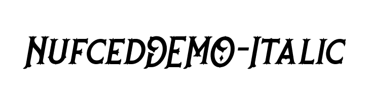 NufcedDEMO-Italic  font caratteri gratis