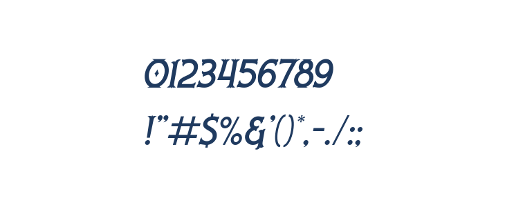 NufcedDEMO-Italic Other Characters