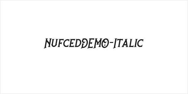 NufcedDEMO-Italic Logo