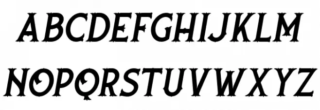 NufcedDEMO-Italic फ़ॉन्ट लोअरकेस