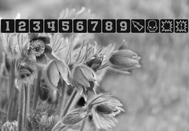 Nuffle Dice Font examples