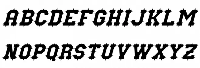Nuffle Italic Caratteri MAIUSCOLE