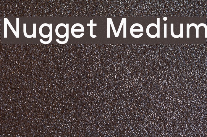 Nugget Medium Font examples