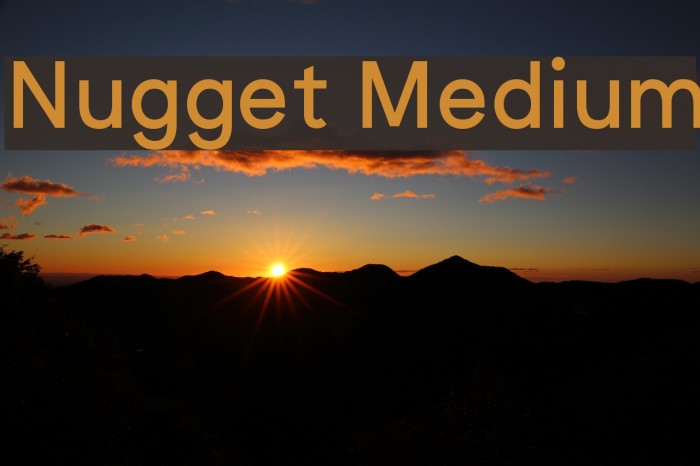Nugget Medium Font examples