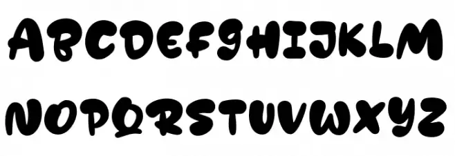Nugget Schriftart Kleinbuchstaben