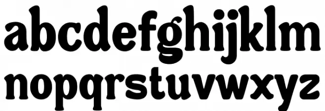 Nugia Vintage फ़ॉन्ट लोअरकेस