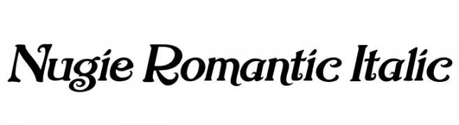 Nugie Romantic Italic  les polices de caractères gratuit tlcharger