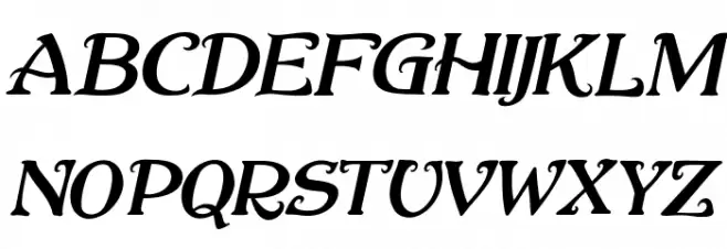 Nugie Romantic Italic Polices MAJUSCULES
