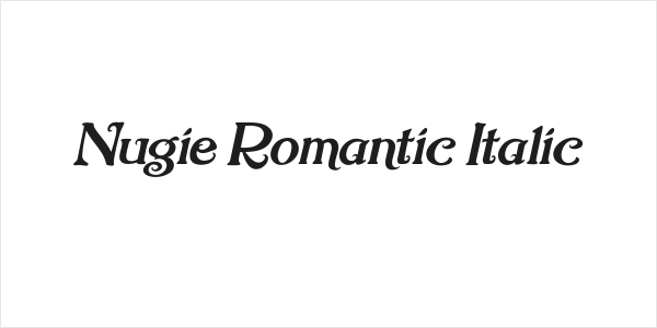 Nugie Romantic Italic Logo
