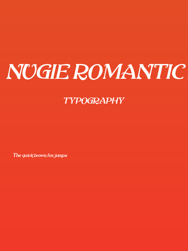Nugie Romantic Italic Poster