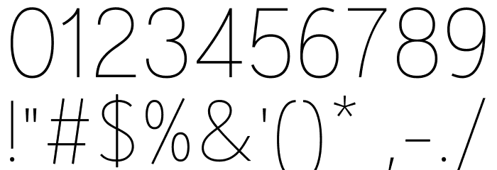 Nugo Sans Light Font OTHER CHARS