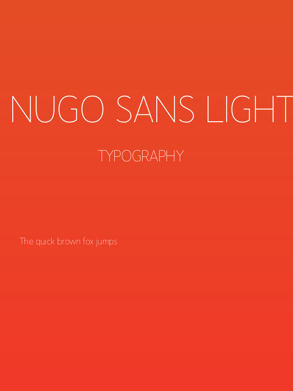 Nugo Sans Light Poster
