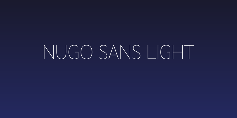 Nugo Sans Light Social Header