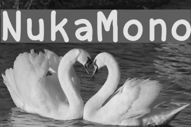 NukaMono Schriftart examples