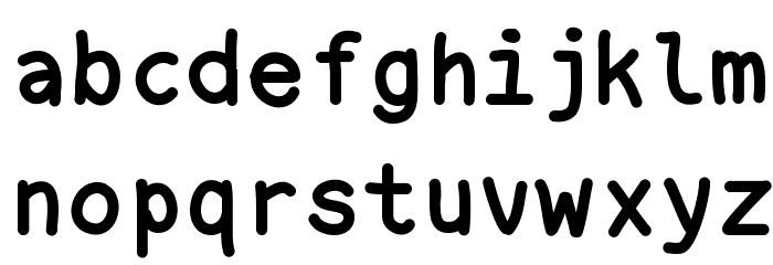 NukaMono Schriftart Kleinbuchstaben