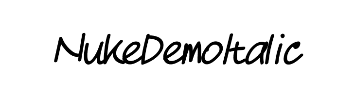 Nuke Demo Italic  font caratteri gratis