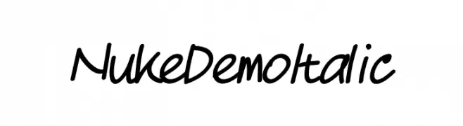 Nuke Demo Italic  Descarca Fonturi Gratis