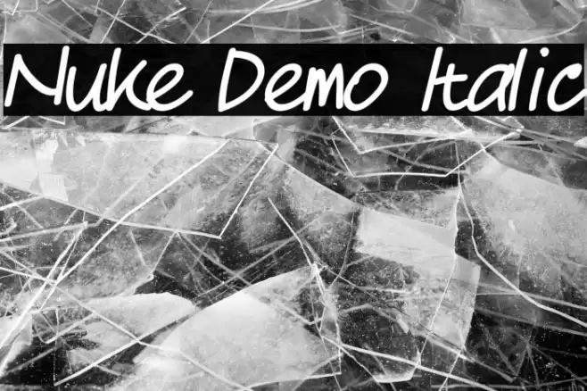 Nuke Demo Italic Font examples