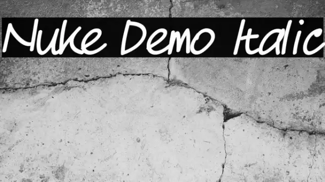 Nuke Demo Italic Font examples