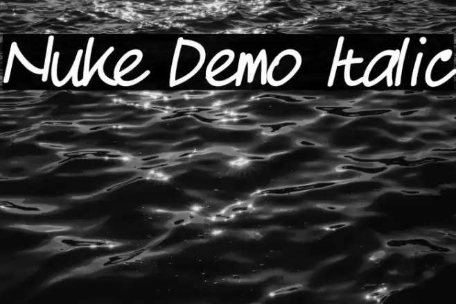 Nuke Demo Italic Font examples