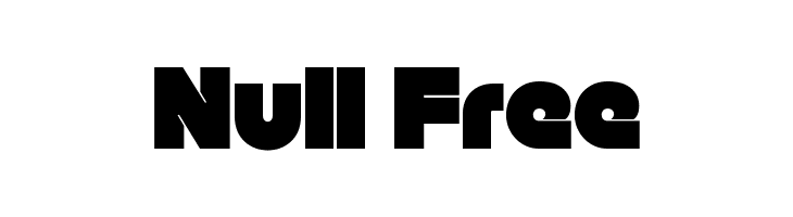 Null-Free Font