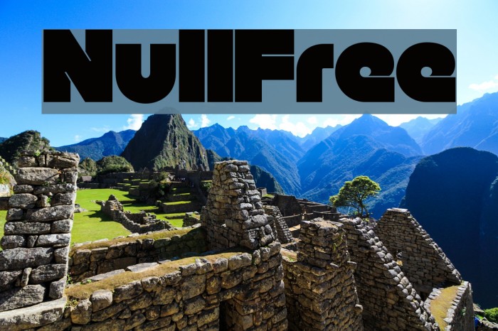 Null-Free Font examples