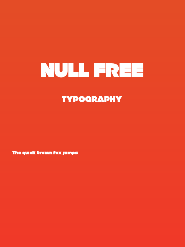 Null-Free Poster