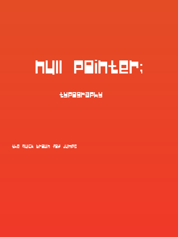 Null Pointer; Poster