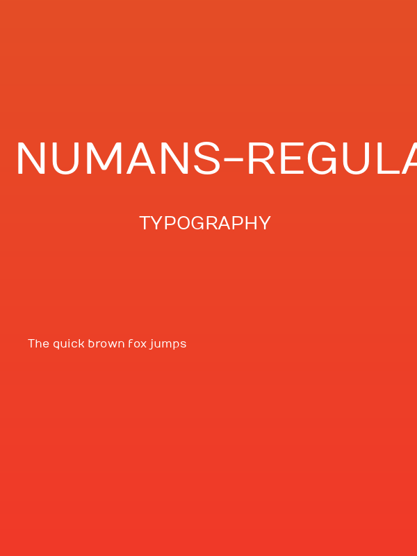 Numans-Regular Poster