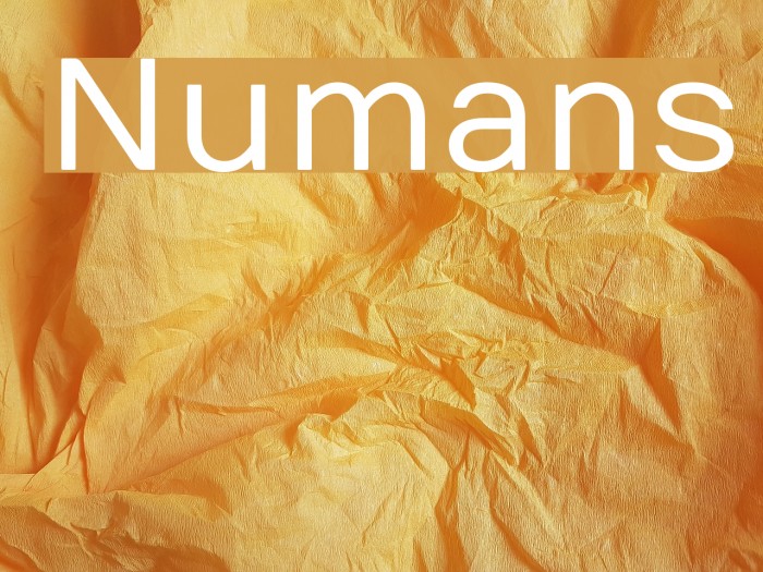 Numans Font examples
