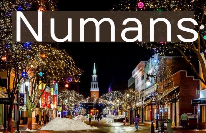 Numans Font examples