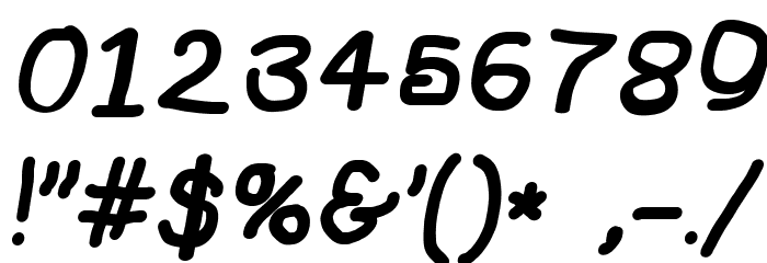 NumbBunny Black Italic Font OTHER CHARS
