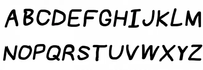 NumbBunny Black Italic फ़ॉन्ट अपरकेस